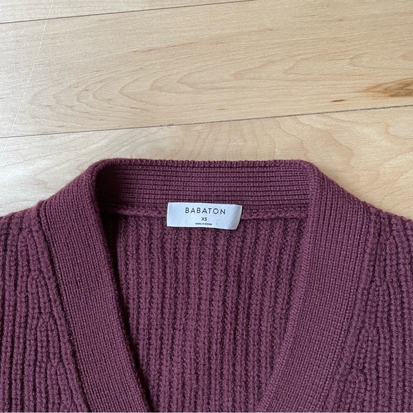 XS - Aritzia Babaton Canberra Cardigan, Color Rich Marron (sold out) - Picture 3 of 12